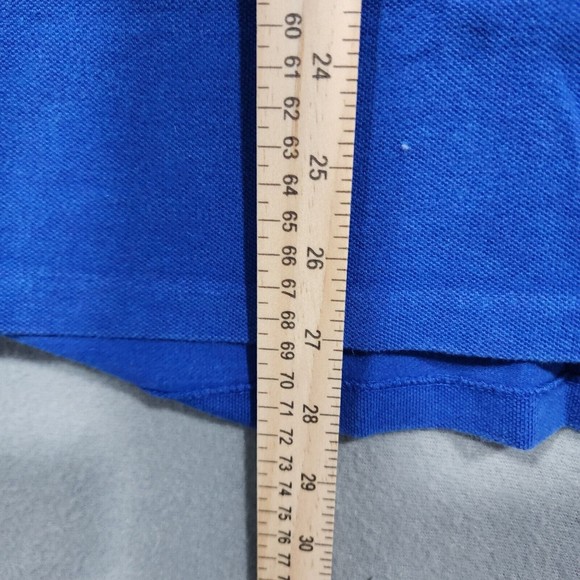 Polo Ralph Lauren Polo Shirt Mens XL Blue Solid Custom Fit 100% Cotton Vintage - Picture 8 of 16